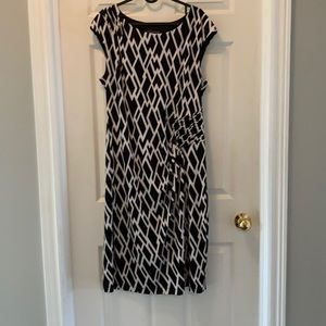 Connected Apparel black and white knee-length dress